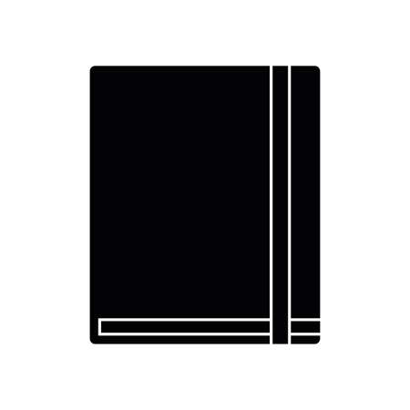 Isolated silhouette of a school supply on a white backgroundのイラスト素材