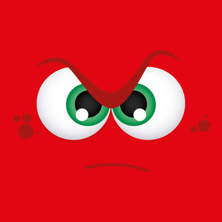 Colored background with a facial expression.のイラスト素材