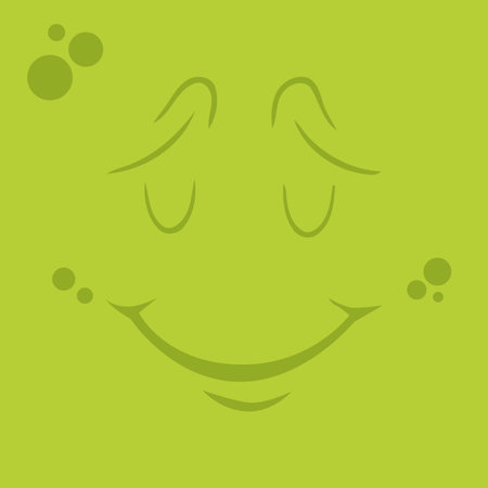 Colored background with a facial expression.のイラスト素材