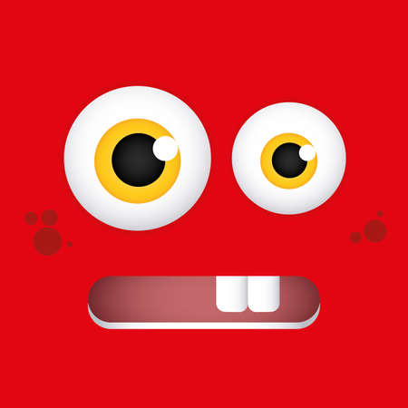 Colored background with a facial expressionのイラスト素材