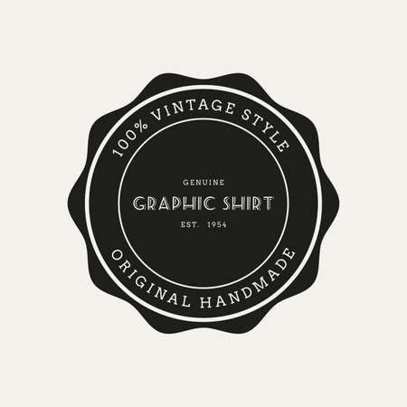 Isolated round label with text on a white backgroundのイラスト素材