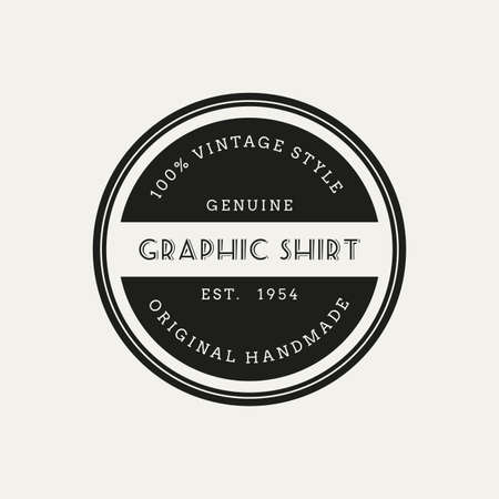 Isolated round label with text on a white backgroundのイラスト素材