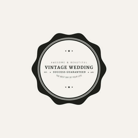 Isolated round label with text on a white backgroundのイラスト素材