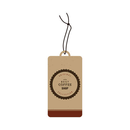 Isolated label with text for coffee shopsのイラスト素材