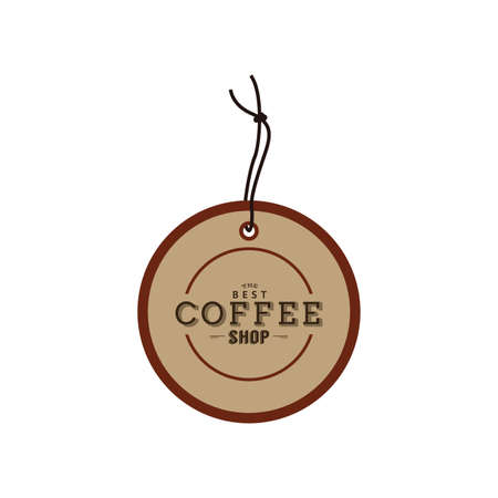 Isolated label with text for coffee shopsのイラスト素材