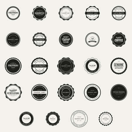 Set of labels with text on a white backgroundのイラスト素材