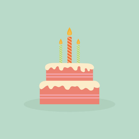 Isolated birthday icon on a blue background