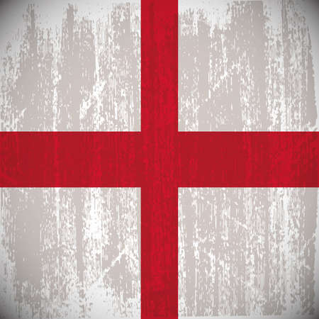 Colored england flag with details and grunge textureのイラスト素材