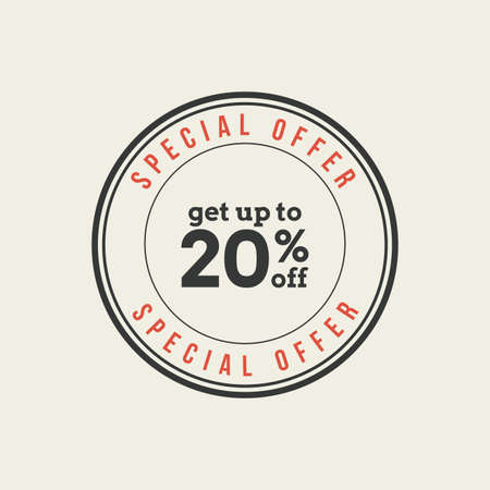 Isolated sales label with 20% text on a white backgroundのイラスト素材
