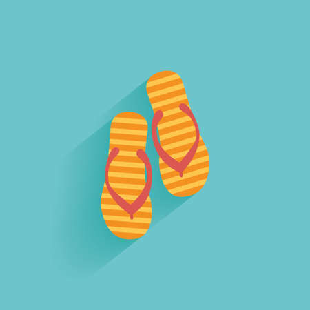 Isolated summer icon on a blue backgroundのイラスト素材