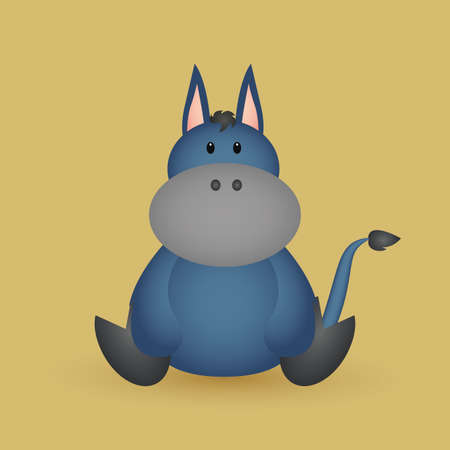 Isolated beautiful animal on a colored backgroundのイラスト素材