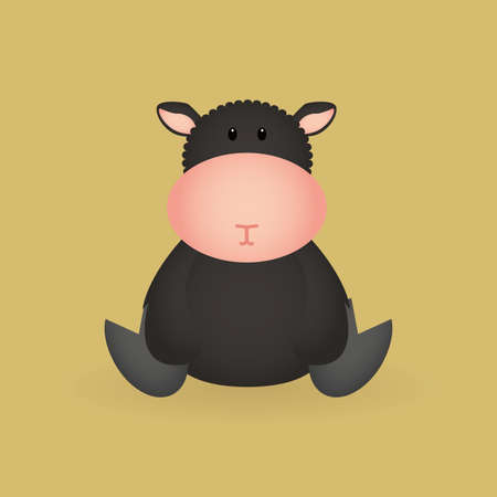 Isolated beautiful animal on a colored backgroundのイラスト素材