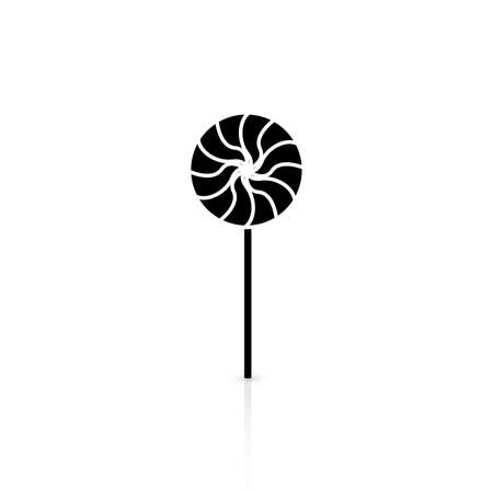 Isolated silhouette of a candy on a white backgroundのイラスト素材