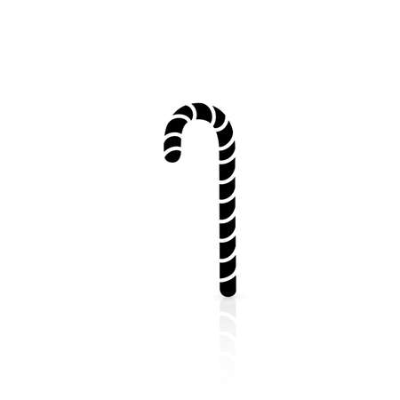 Isolated silhouette of a candy on a white backgroundのイラスト素材
