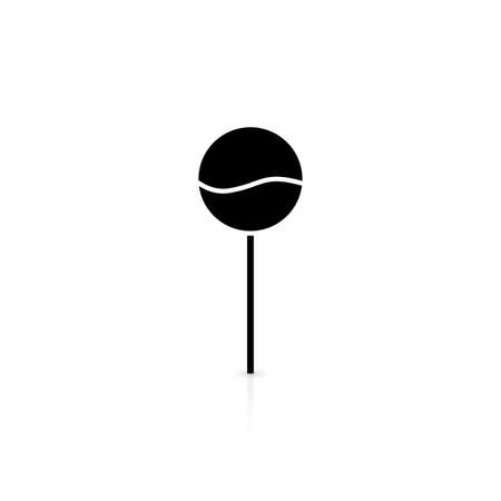 Isolated silhouette of a candy on a white backgroundのイラスト素材