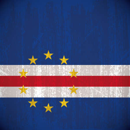 Colored flag with details and grunge textureのイラスト素材