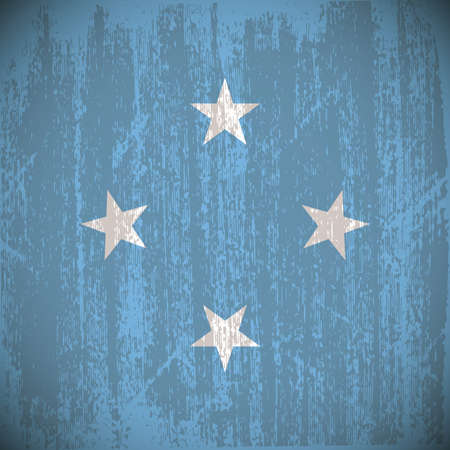 Colored flag with details and grunge textureのイラスト素材