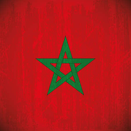 Colored flag with details and grunge textureのイラスト素材