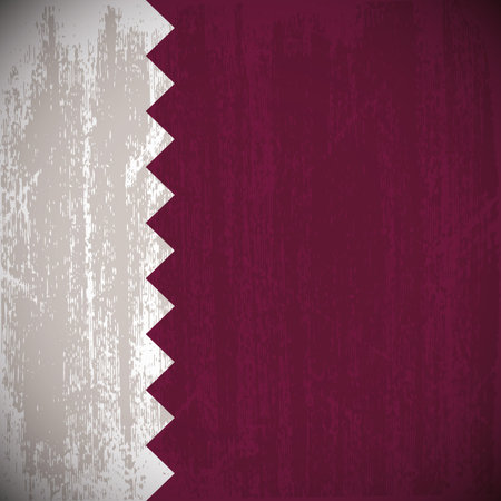 Colored flag with details and grunge textureのイラスト素材