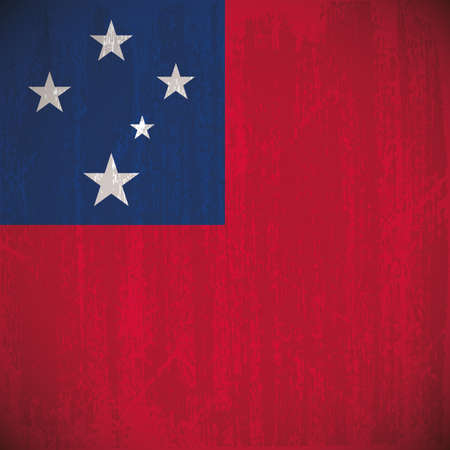 Colored flag with details and grunge textureのイラスト素材