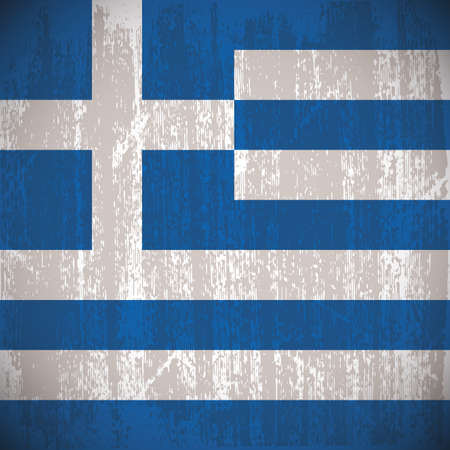 Colored flag with details and grunge textureのイラスト素材