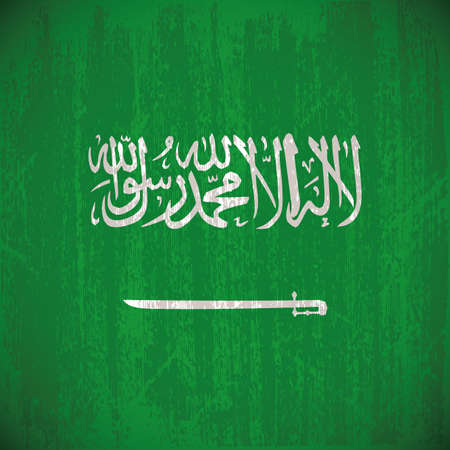 Colored flag with details and grunge textureのイラスト素材