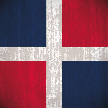 Colored flag with details and grunge textureのイラスト素材