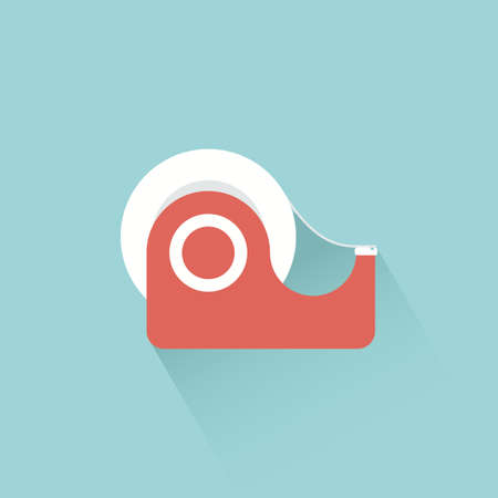 Isolated office supply on a blue backgroundのイラスト素材