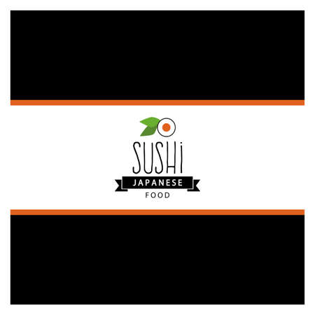 Abstract sushi menu background with some special objectsのイラスト素材