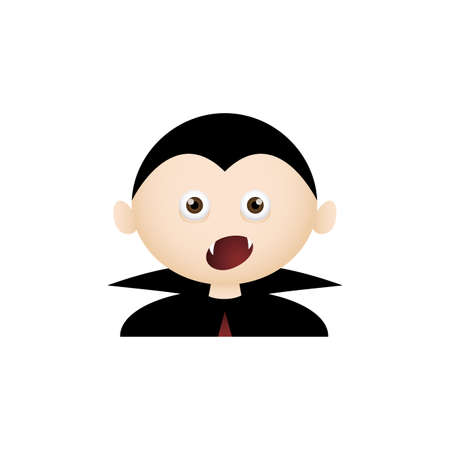 Isolated boy with a halloween costume and a facial expressionのイラスト素材