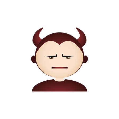 Isolated boy with a halloween costume and a facial expressionのイラスト素材