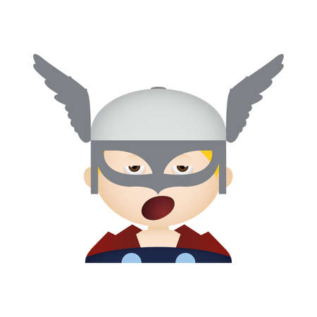 Isolated boy with a halloween costume and a facial expressionのイラスト素材