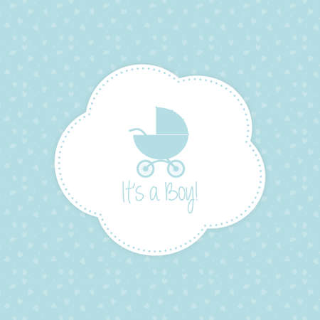 Set of colored backgrounds with text and icons for baby showersのイラスト素材