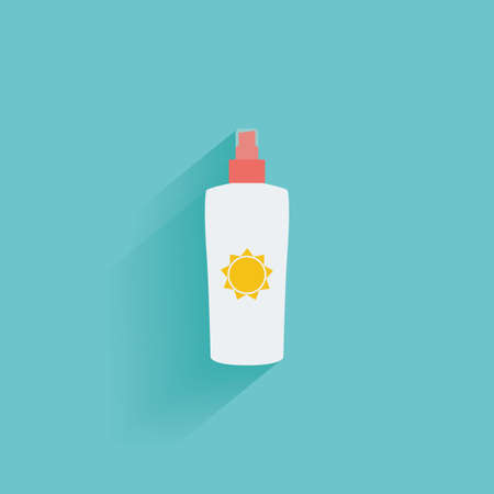 Isolated summer icon on a blue backgroundのイラスト素材