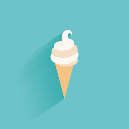 Isolated summer icon on a blue backgroundのイラスト素材