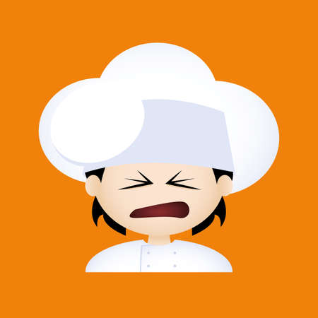 Isolated boy with chef clothes and a facial expressionのイラスト素材