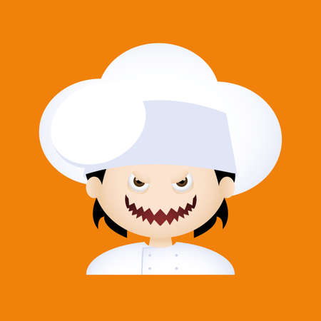 Isolated boy with chef clothes and a facial expressionのイラスト素材