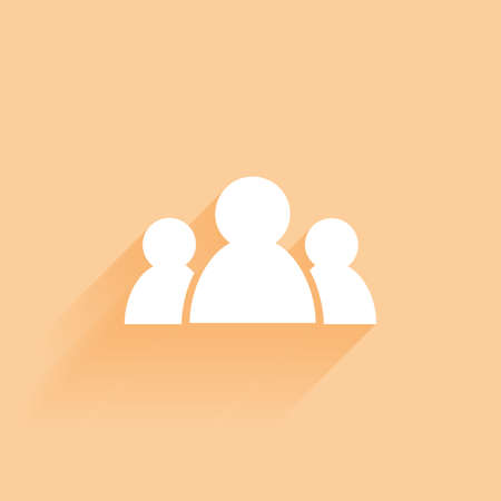 Isolated people icon on a colored backgroundのイラスト素材