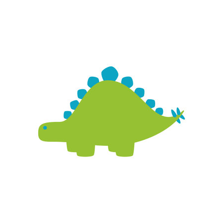 Isolated cute dinosaur on a white backgroundのイラスト素材