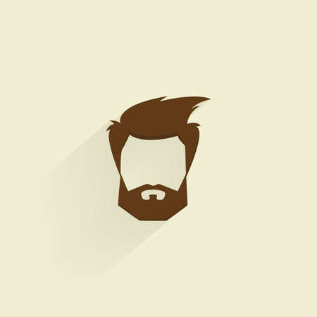 Isolated hipster icon on a white backgroundのイラスト素材
