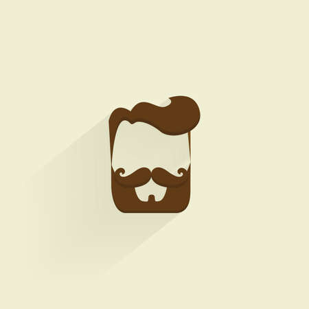 Isolated hipster icon on a white backgroundのイラスト素材