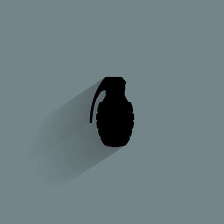 Isolated weapon silhouette on a blue backgroundのイラスト素材