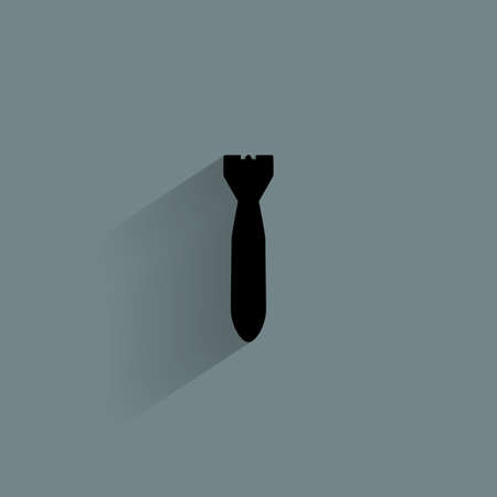 Isolated weapon silhouette on a blue backgroundのイラスト素材