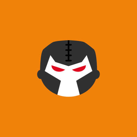 Isolated halloween costume on a colored backgroundのイラスト素材