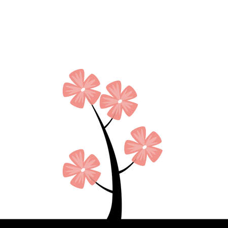 Isolated abstract tree on a white backgroundのイラスト素材