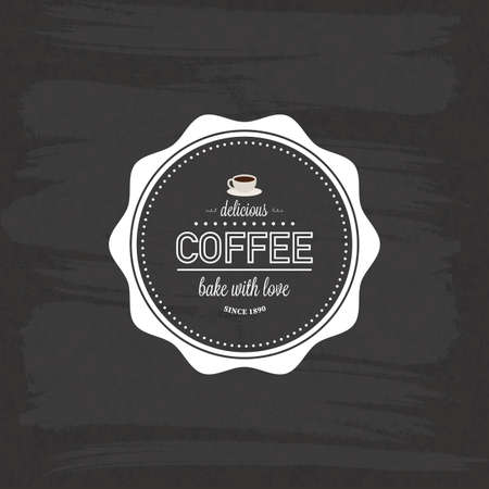 Abstract coffee label on a special backgroundのイラスト素材