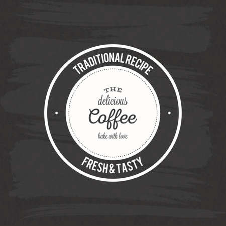 Abstract coffee label on a special backgroundのイラスト素材