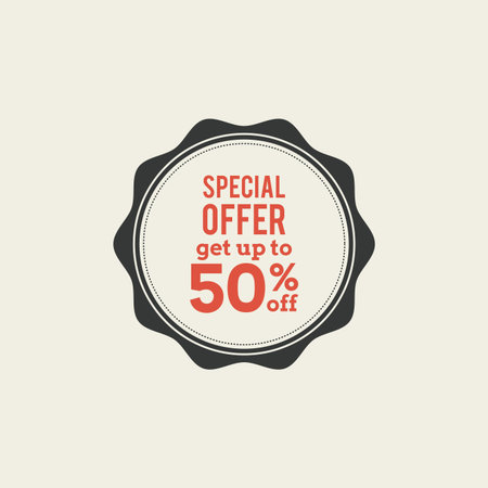 Abstract big sale label on a white background