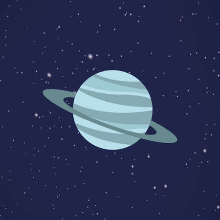 abstract planet on a special blue backgroundのイラスト素材