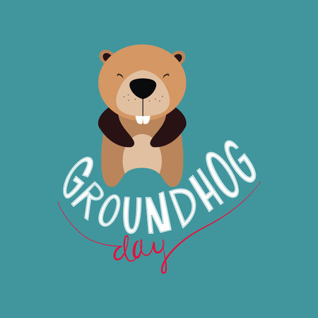 abstract groundhog day backgroundのイラスト素材